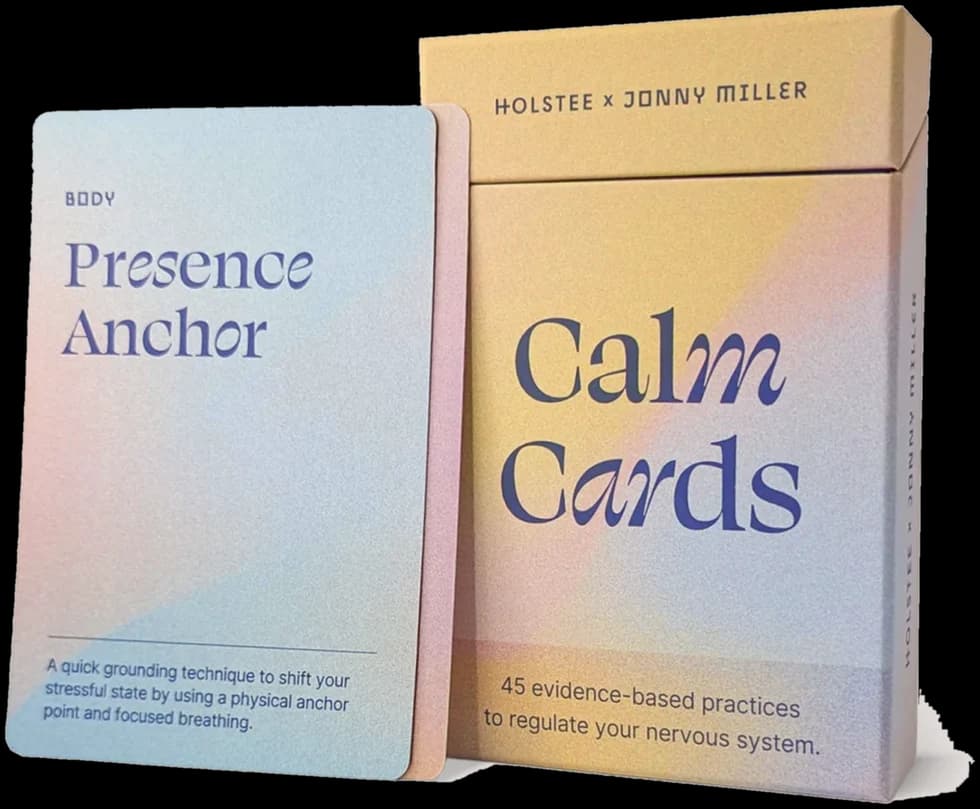 Calm Cards deck box and practice cards